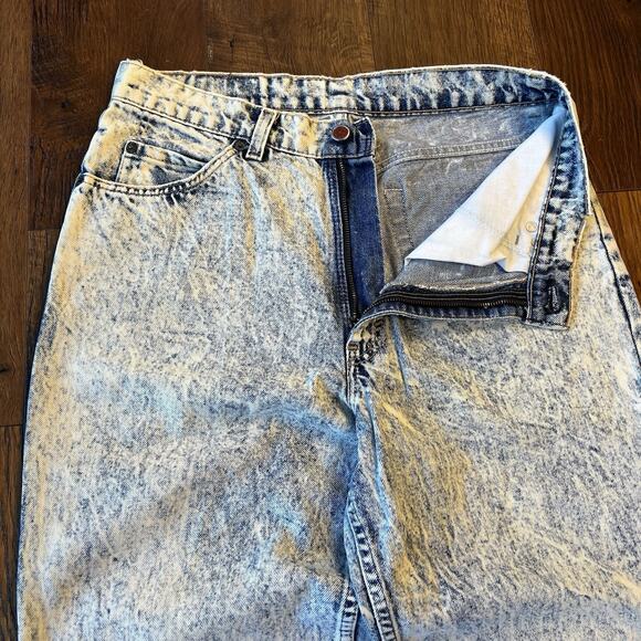 VINTAGE 80s BRITTANIA ACID STONE WASH DENIM LIGHT BLUE JEANS SIZE 31 W x 31 L - Picture 3 of 16
